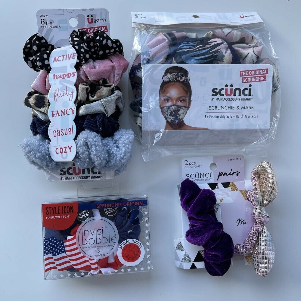 Scunci Hair Accessory Variety Lot Fashionable Hair Supplies BUNDLE 10